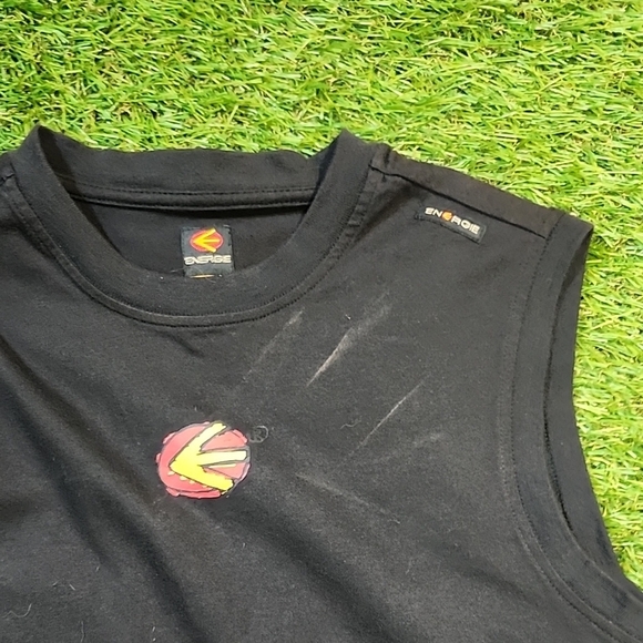 Energie Black Sleeveless Tank Top Y2k - Picture 3 of 5